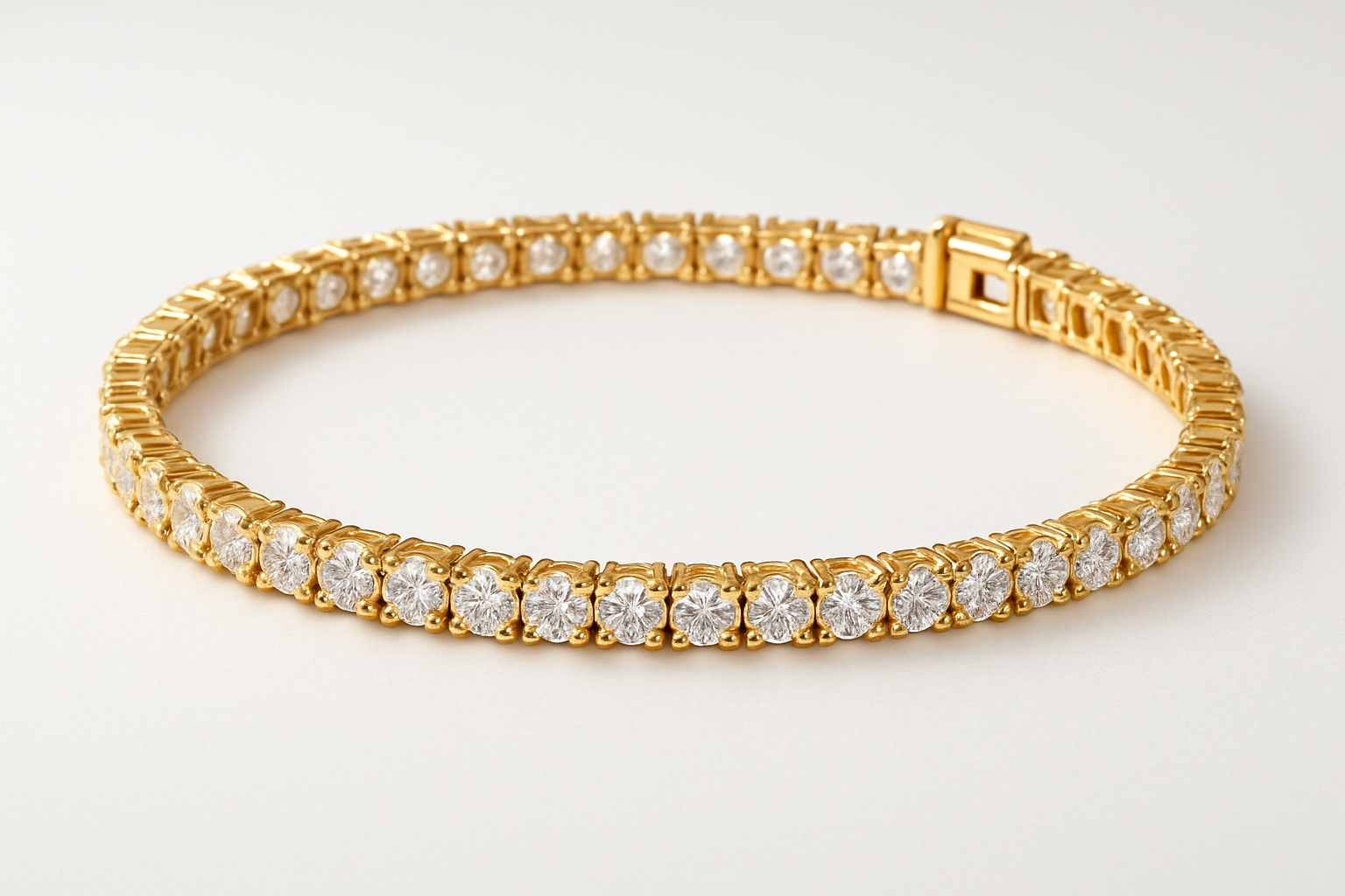 gold tennis bracelet